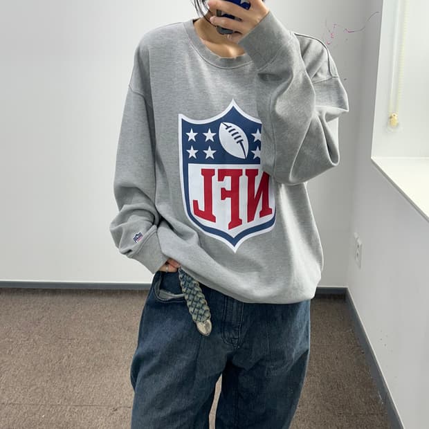 NFL 빅 로고 그레이 맨투맨