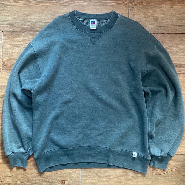 90s 러셀 애슬레틱 스웻셔츠 그레이 L 미제🇺🇸