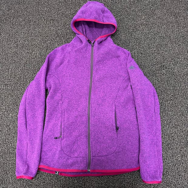 아디다스 후리스 후드집업 퍼플 100(L)