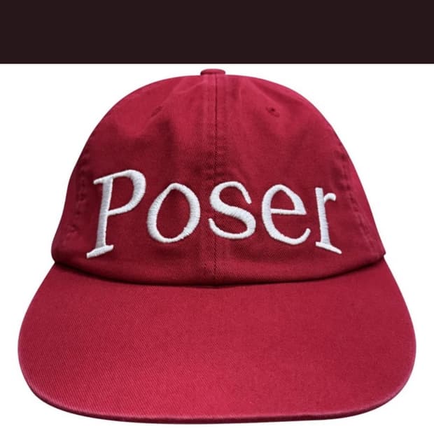 구보 poser 레드 모자 볼캡