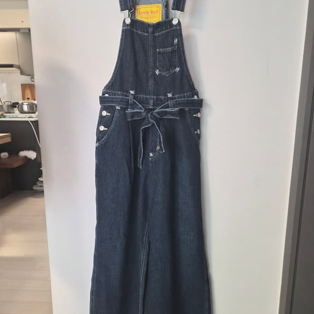 [리바이스 레드] 여성 루즈 와이드 데님 오버롤 (XS)