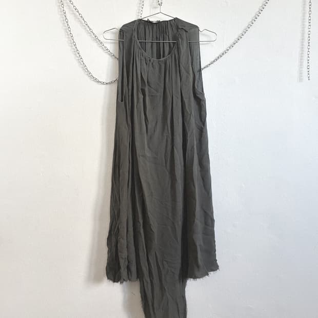 랑방 드레이프 실크 그런지페어리 드레스