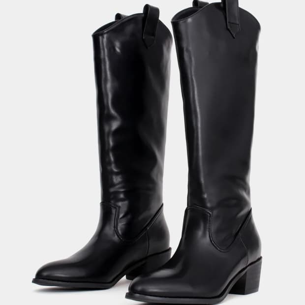 세스띠 블랙 웨스턴 롱부츠