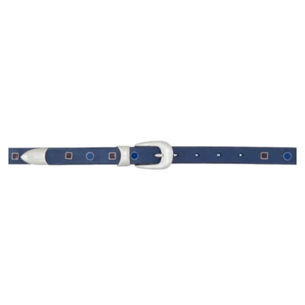 [90] Blue Jam Leather Belt