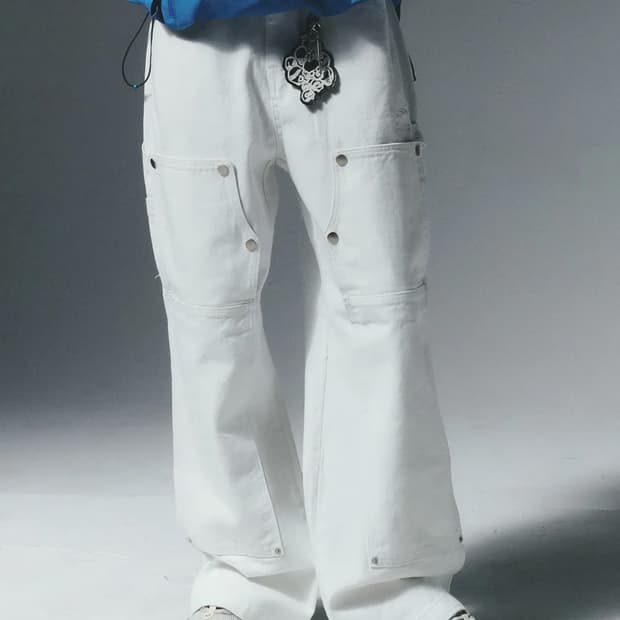 트래블 카펜터 데님 팬츠 아이보리 L