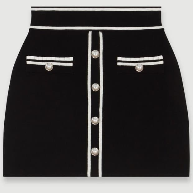 마쥬 니트 미니 스커트 36 (택O)