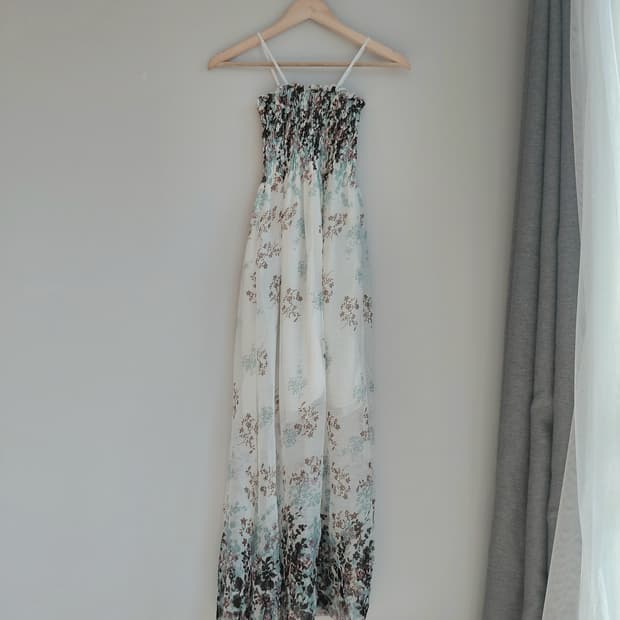 빈티지 플로럴 롱 원피스