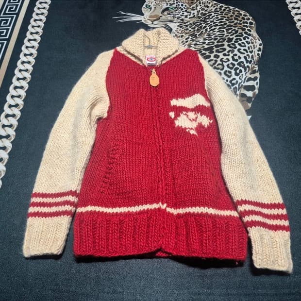 (희귀)베이프 11A/W 니고 아카이브 코위찬 스웨터 가디건 XL