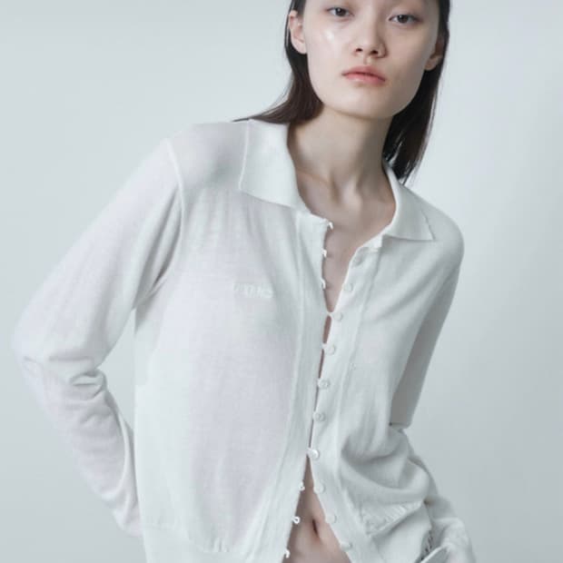 세릭 CERRIC 카라 가디건 아이보리