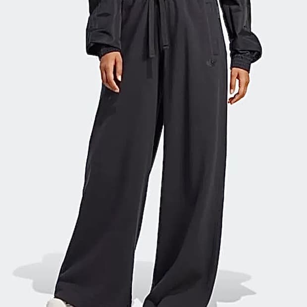 아디다스 블루버전 와이드 레그 스웻 팬츠 와이드 면 통바지 S 밴딩 끈