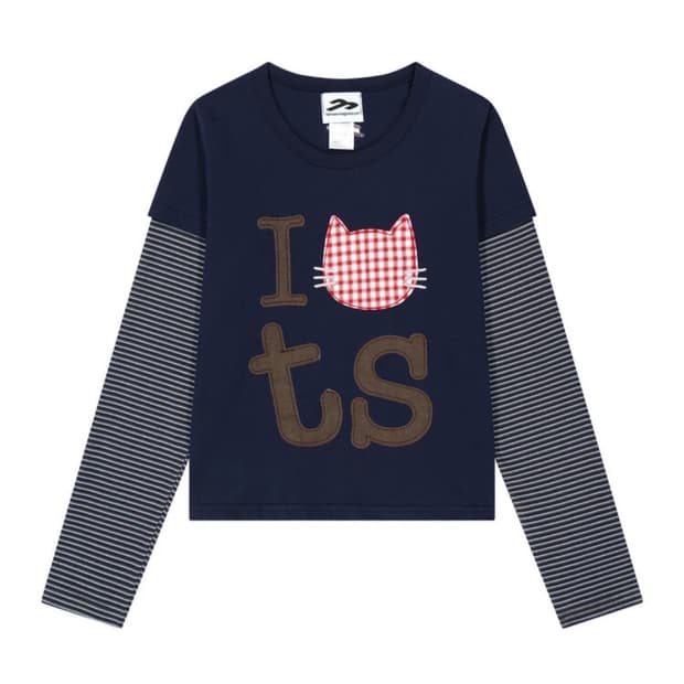 탄산마그네슘 레이어드 롱슬리브 네이비