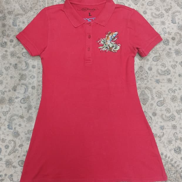 ED HARDY 에드하디 잉어자수 카라티 원피스 L (55까지)