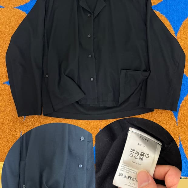 Yoke 요크 울 절개라인 버튼 디테일 셔츠 자켓 From Japan
