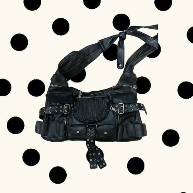 Fake Leather Shoulder Bag