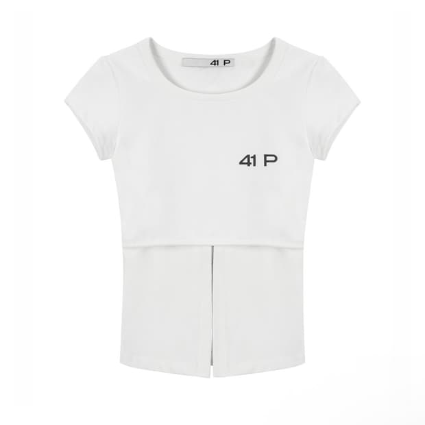 41 PRAY | Hooked Cutout Short Sleeve Top