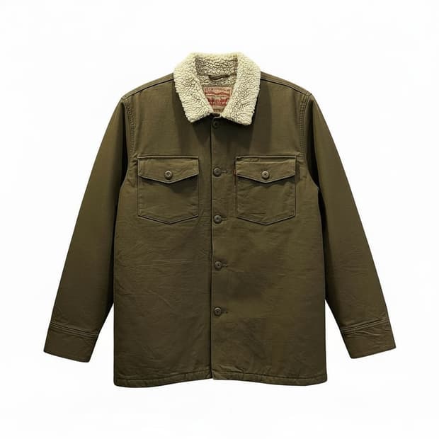 리바이스 쉐르파 코튼 워크자켓 올리브