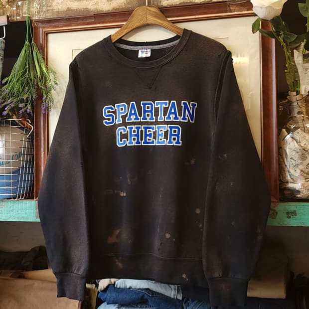 90s 러셀 맨투맨 빈티지 스웻셔츠 러셀 썬페이딩 스파르탄 s