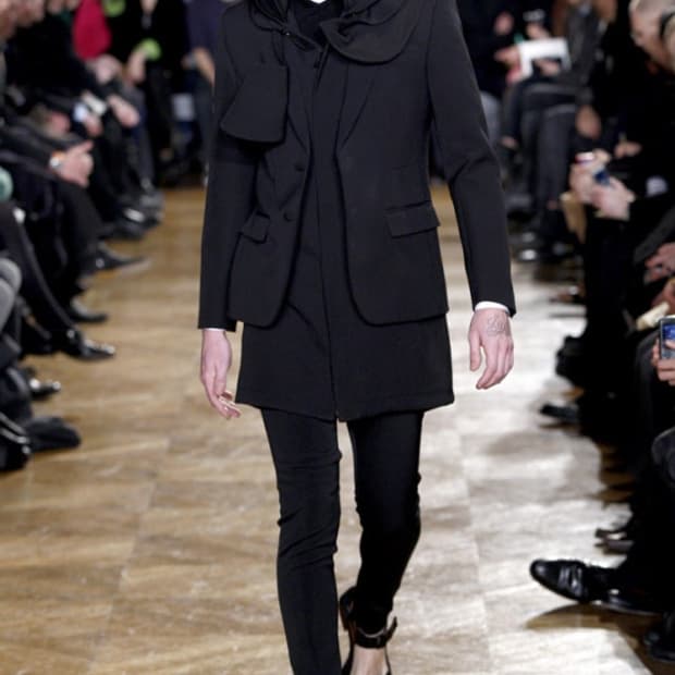 [S]맨즈온 지방시 모티브 레이어드 코트 블랙