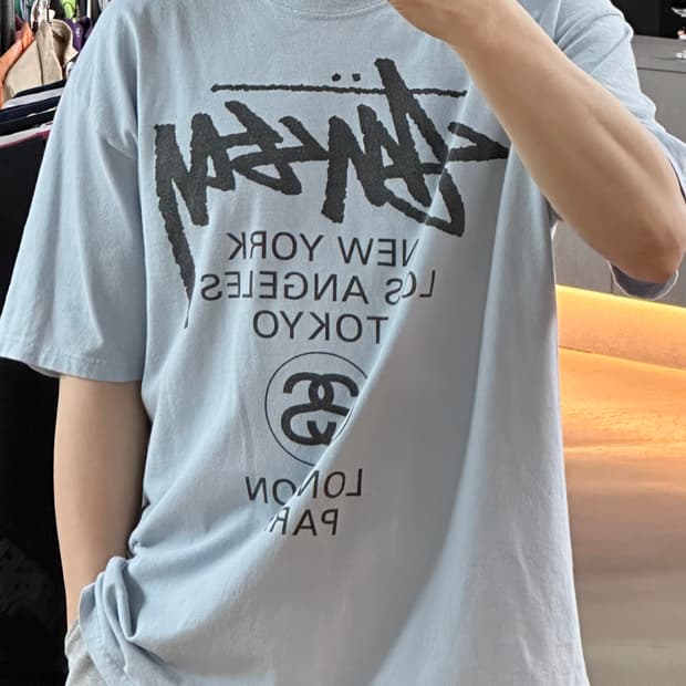 스투시 월드투어 반팔 티셔츠 XL