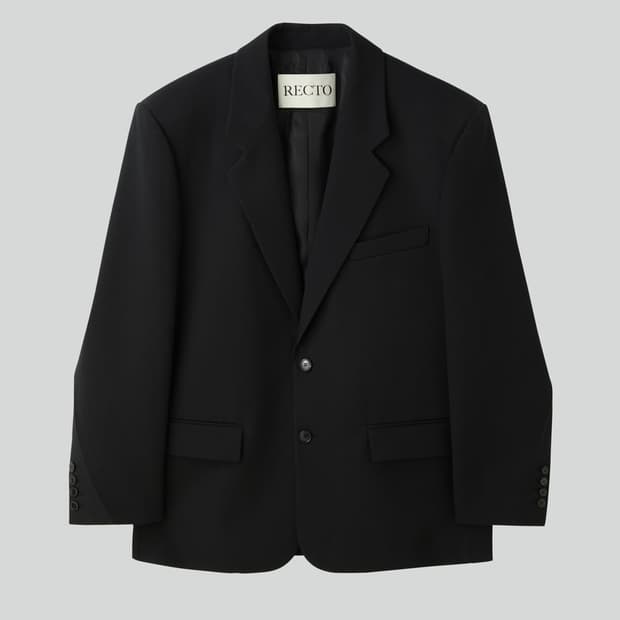 [S] 렉토 25fw 스트럭처 울 자켓 블랙