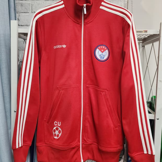 아디다스 쿠바 트랙탑 105 레드 져지 자켓 MM42