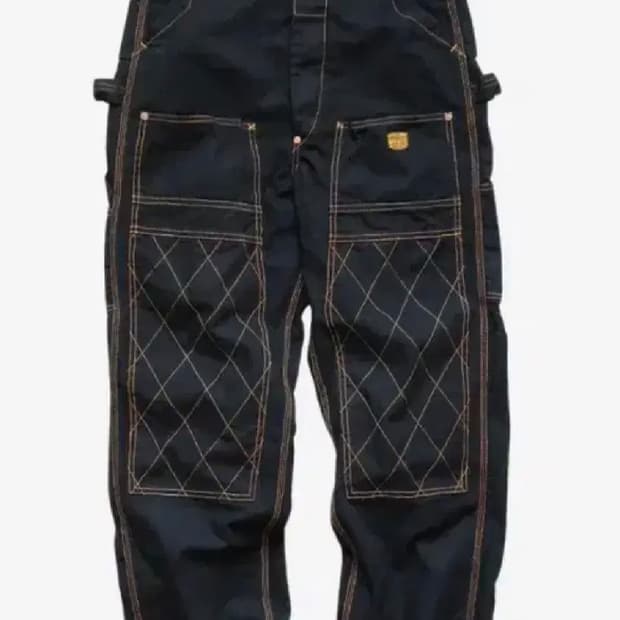 캐피탈 씬 캔버스 럼버 팬츠 블랙