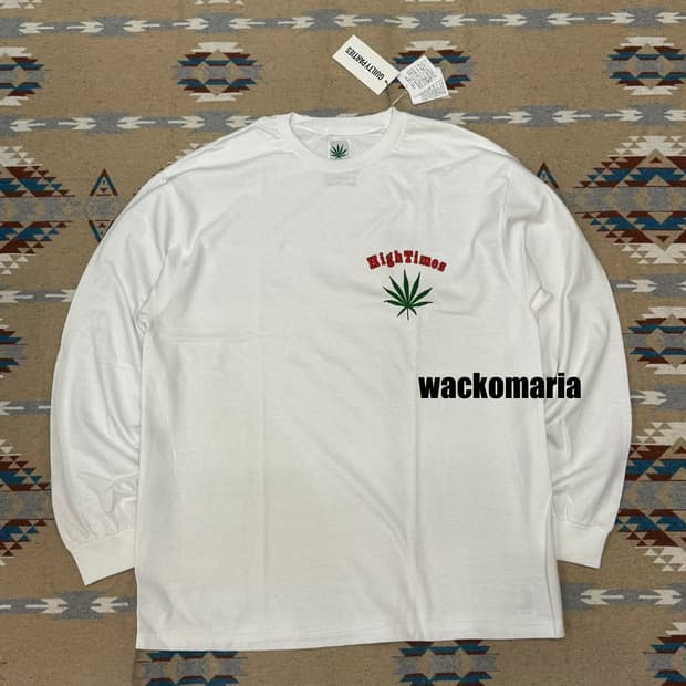 [XL] 와코마리아 x 하이타임즈 헤비웨잇 롱슬리브 화이트