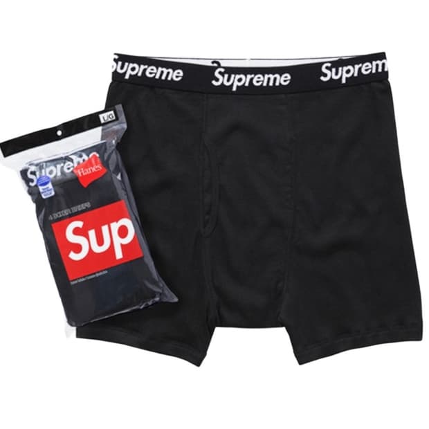 새상품_ 슈프림 헤인즈 박서 브리프 블랙 (4개입)