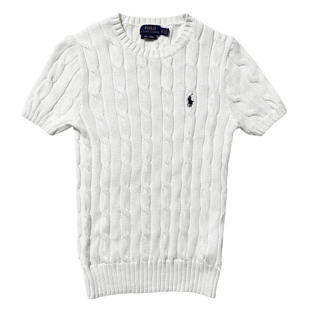 폴로 랄프로렌 케이블 반팔 니트