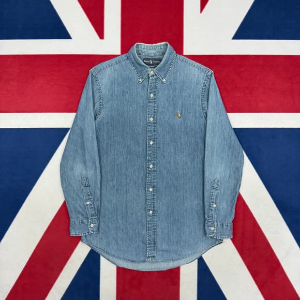 폴로 데님 셔츠 S 실측 M 