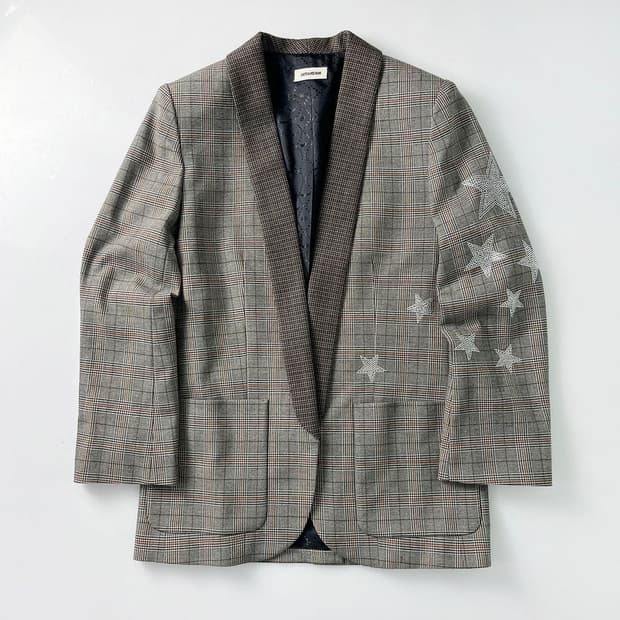 쟈딕앤볼테르 18FW 펑크 스타 체크 블레이저 PR1650