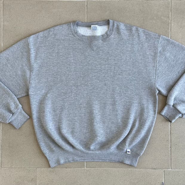 90s 빈티지 러셀 스웻셔츠 그레이 XL USA
