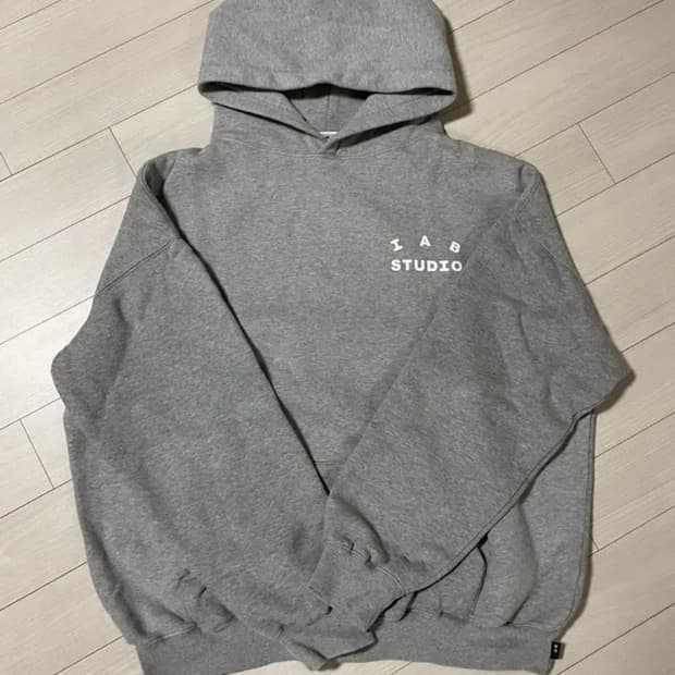 아이앱 스튜디오 후드&팬츠 그레이 셋업 XL (iab studio)