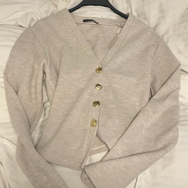 자라 soft button cardigan 
