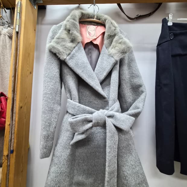 샤틴 밍크 알파카코트