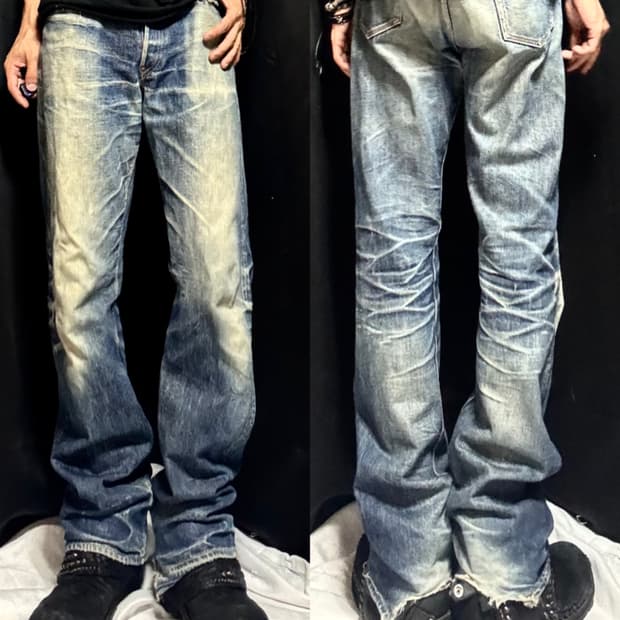 “Unknown” Y2K Washing Detail Pants