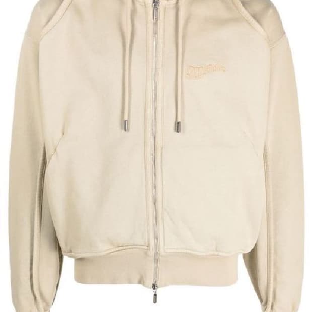 자크뮈스 웨이브 로고 자수 후드 집업 xl