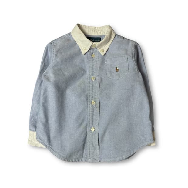 폴로랄프로렌 베이비 스카이블루 원포켓 긴팔 셔츠 24M