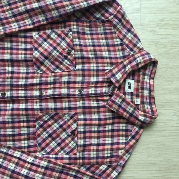 빈티지 uniqlo 체크셔츠