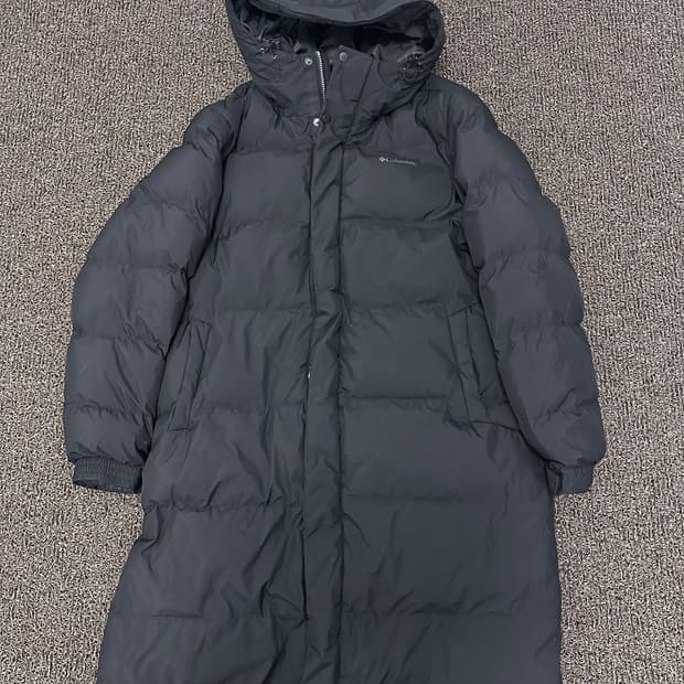 컬럼비아 롱패딩 후드 블랙 2XL