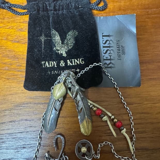 타디킹 tadyking 페더 목걸이 셋업