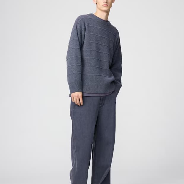 유니클로 와이드핏컬러진 그레이 29