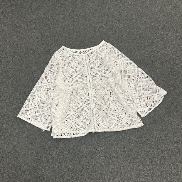 M)Japanese vintage 여성 레이스 7부 가디건