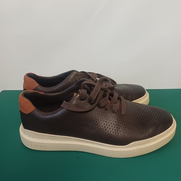 [Cole Haan] 콜한 그랜드시리즈 펀칭 레더 스니커즈 (다크브라운)
