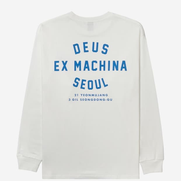 데우스 성수 롱슬리브 화이트 미드나잇블루