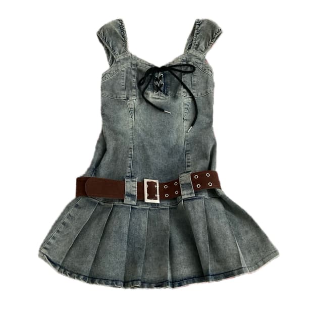 ZZD 젯젯디 fadeout 청 미니 원피스