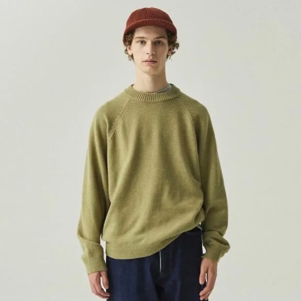 토마스모어 램스울 니트 세이지 그린 L