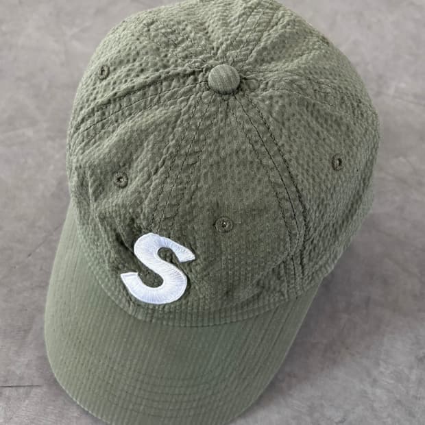Supreme 슈프림 시어서커 S 로고 캡