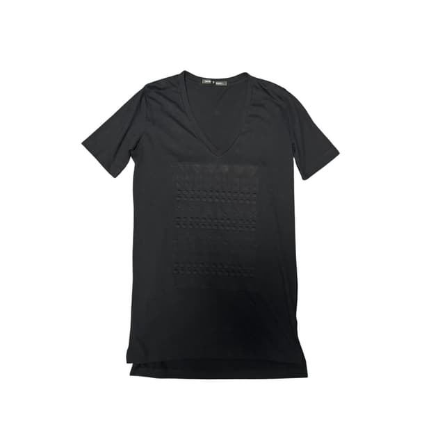 No Id Black Embossed T-Shirt