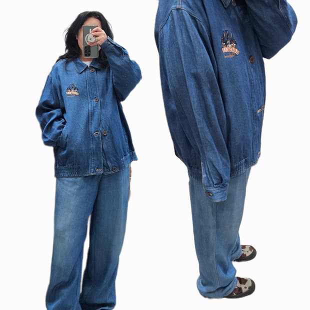 Rocky Rabbit 데님 블루종